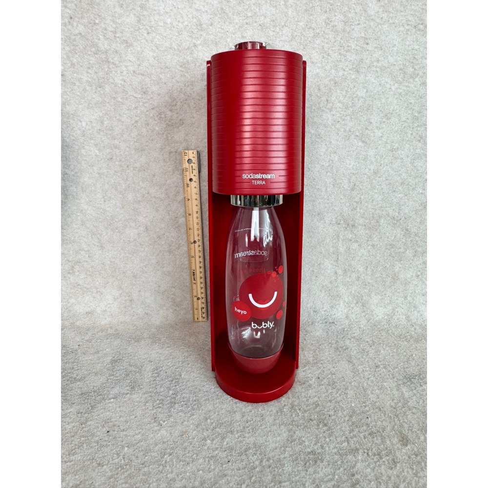 SodaStream Terra Sparkling‎ Water Maker Red Includes Bottle